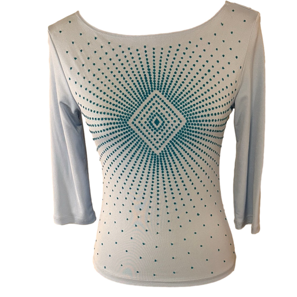 Obe Light Blue Embellished Women's Top size M